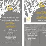 50 Custom Wedding Invitations And Matching Rsvp..