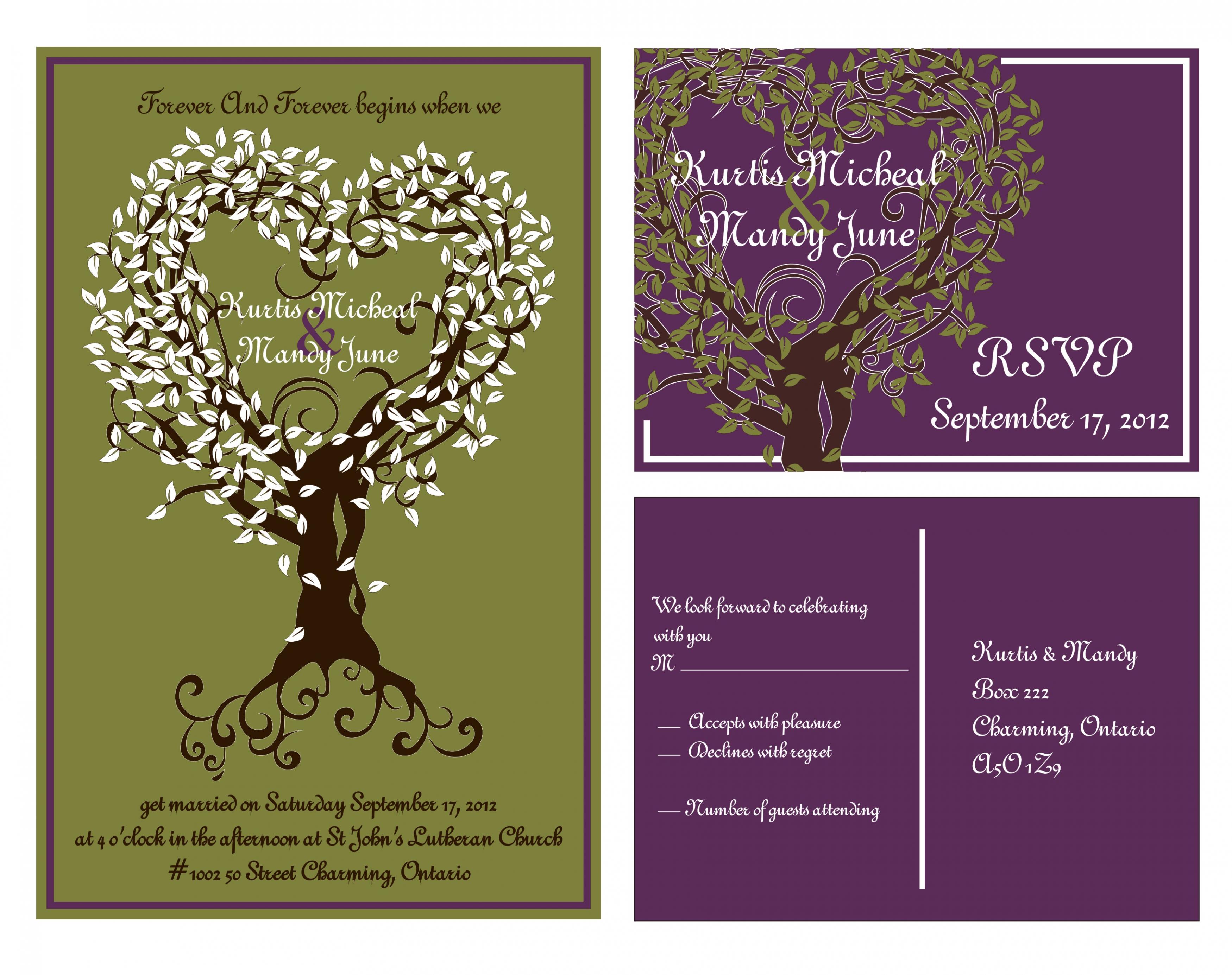 50 Sets Custom Wedding Invitations, Personalized Wedding Invitations